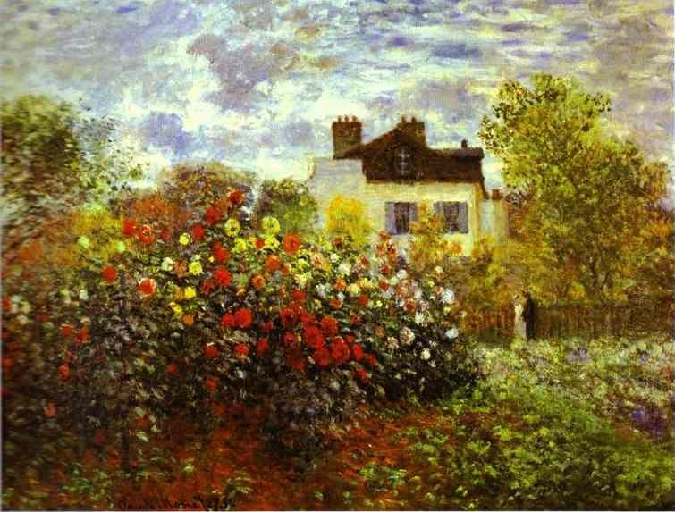 Claude Monet. Monet's Garden at Argenteuil.