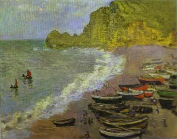 Claude Monet. The Beach at Etretat.