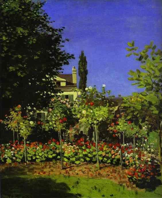 Claude Monet. Garden in Bloom at Sainte-Addresse.