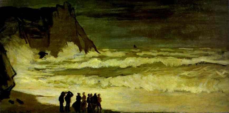 Claude Monet. Rough Sea at Etretat.