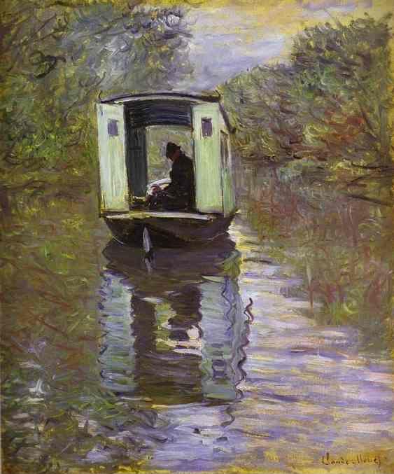 Claude Monet. The Boat Studio (Le bateau-atelier).