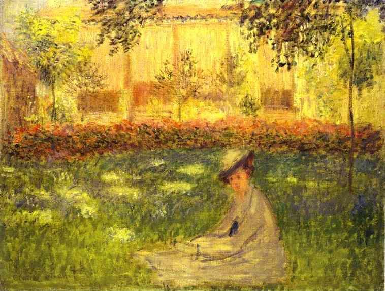 Claude Monet. Woman Sitting in a Garden (Femme assise dans le jardin).