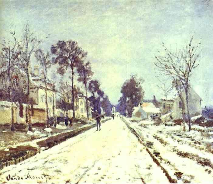 Claude Monet. The Road to Louveciennes, the Effect of Snow.