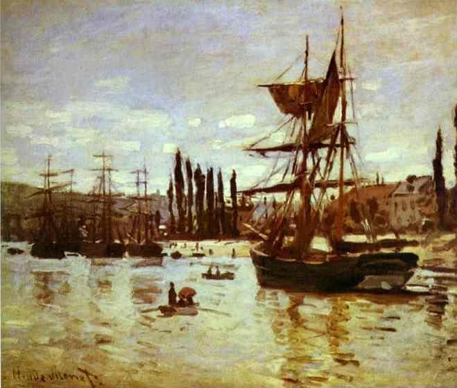 Claude Monet. Ships at Rouen.