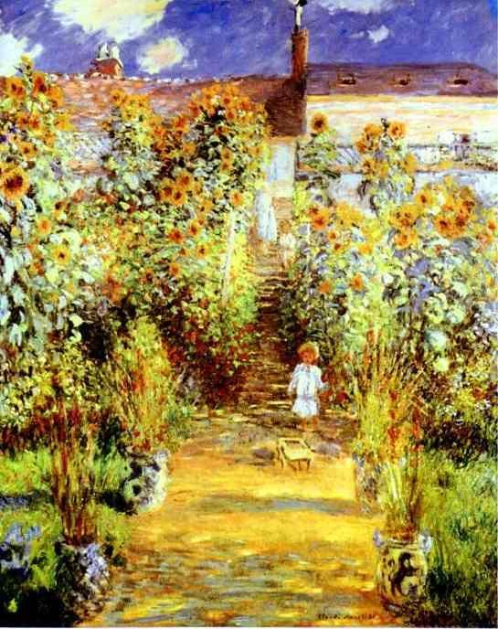 Claude Monet. Monet's Garden at Vétheuil.