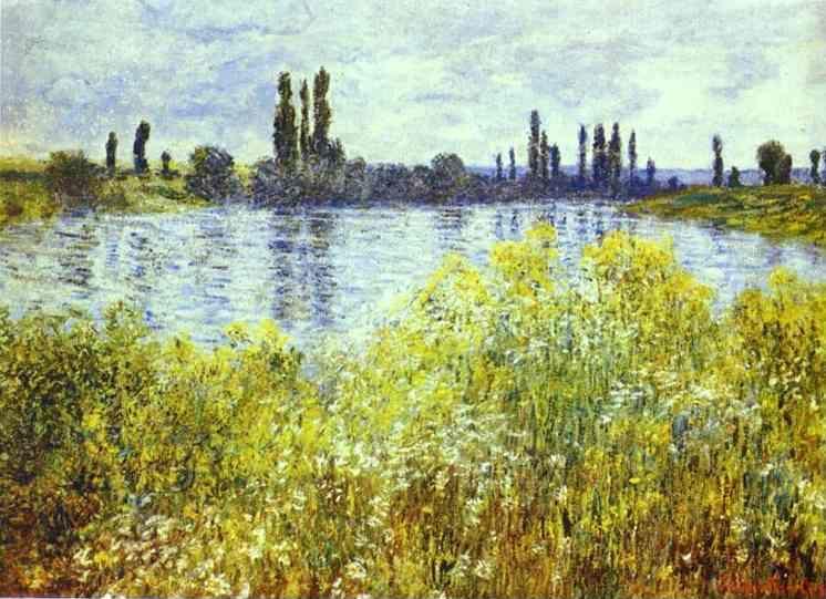 Claude Monet. Bank of the Seine. Vétheuil.