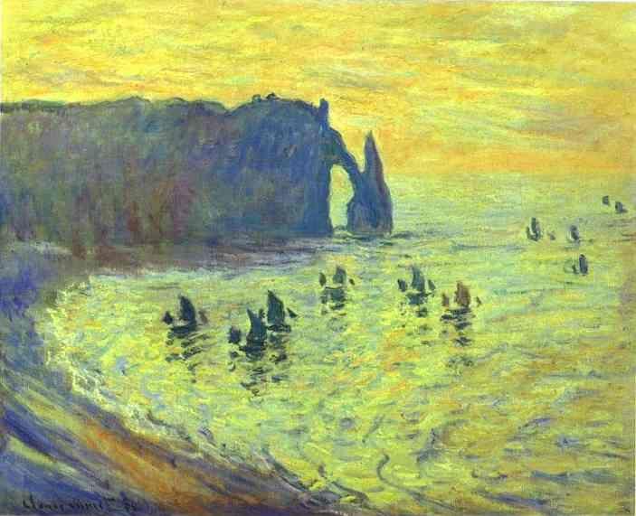 Claude Monet. Cliffs at Etretat.