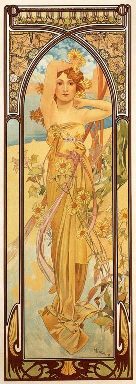 Alphonse Mucha. Brightness of Day. From The Times of the Day Series.