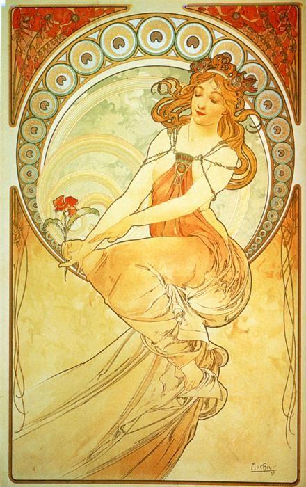 Alphonse Mucha. Painting. From The  Arts Series.