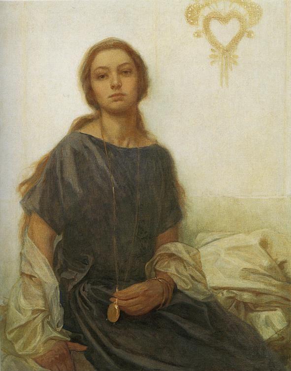 Alphonse Mucha. Portrait of Jaroslava.