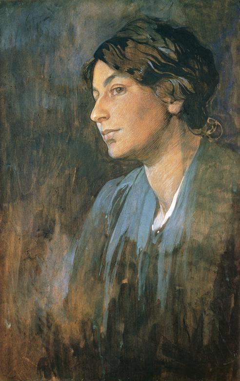 Alphonse Mucha. Portrait of Marushka, Artist's
 Wife.