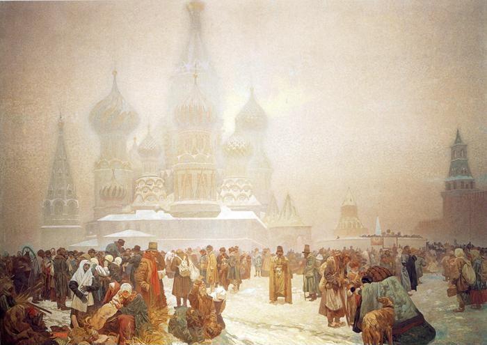 Alphonse Mucha. The Abolition of Serfdom
 in Russia.