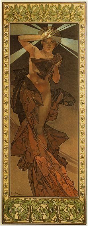 Alphonse Mucha. Morning Star. From The Moon and the Stars Series.