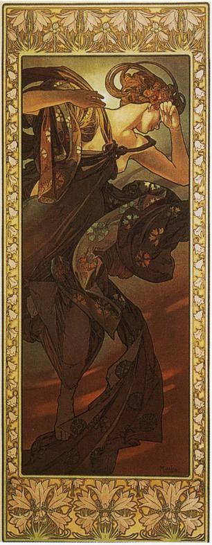Alphonse Mucha. Evening Star. From The Moon and the Stars Series.