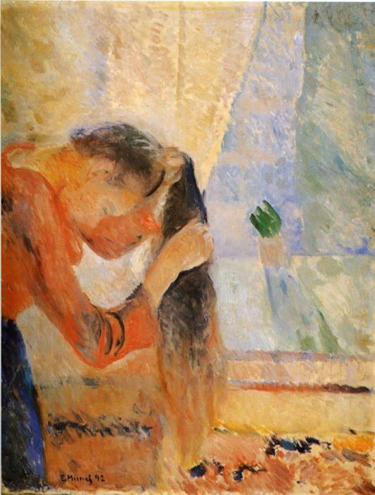 Edvard Munch. Girl Combing Her Hair.