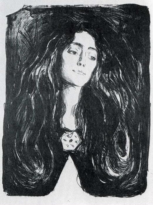 Edvard Munch. The Brooch. Eva Mudocci.