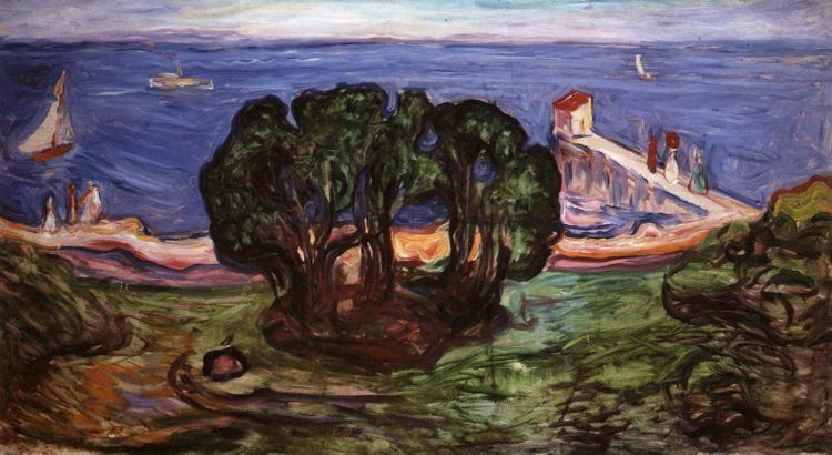 Edvard Munch. Trees on the Shore. Panel from the Linde Frieze.