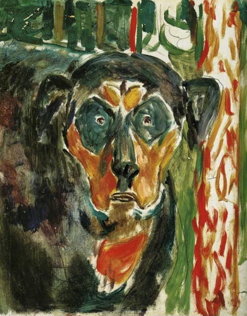 Edvard Munch. Head of a Dog.