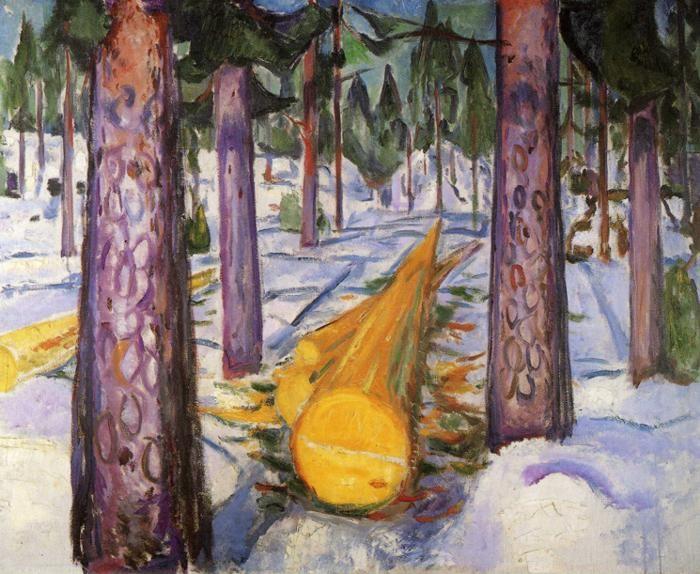 Edvard Munch. The Yellow Log.
