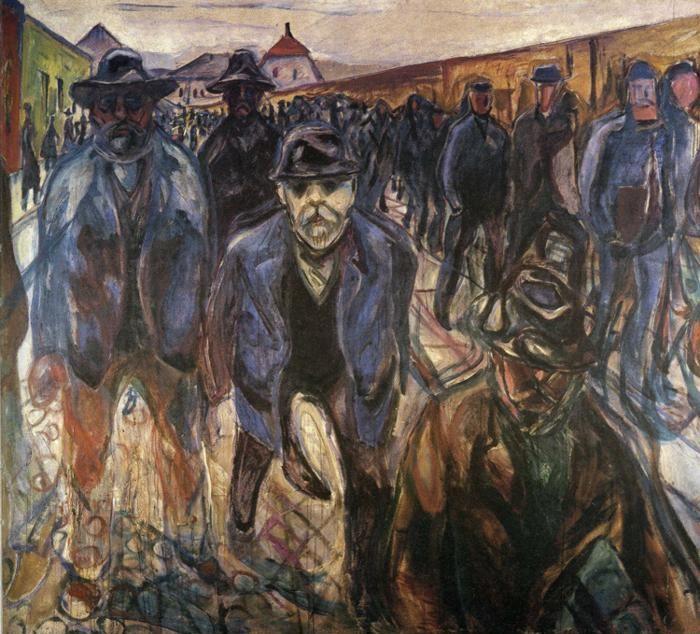 Edvard Munch. Workers on Their Way Home.