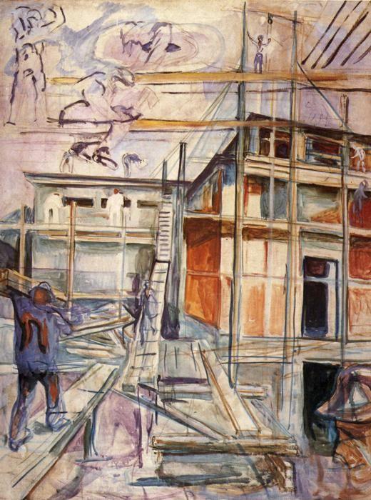 Edvard Munch. Building the Winter Studio.
 Ekely.