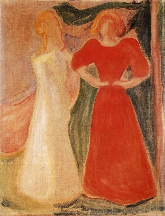 Edvard Munch. Two Girls (from the Reinhardt  Frieze).