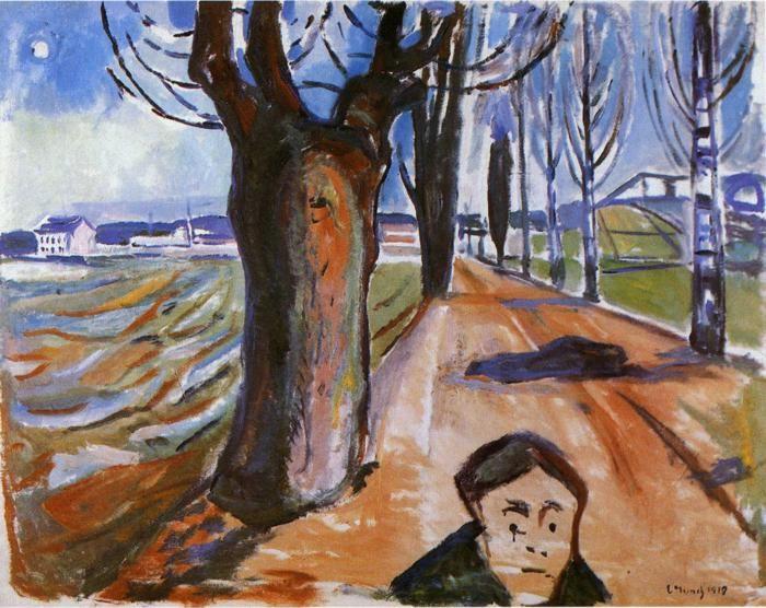 Edvard Munch. The Murderer in the Lane.