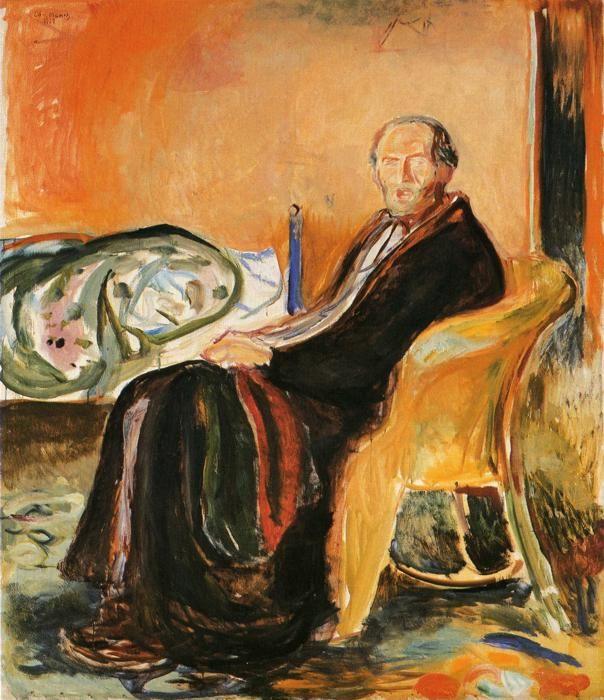Edvard Munch. Self-Portrait after Spanish
 Influenza.