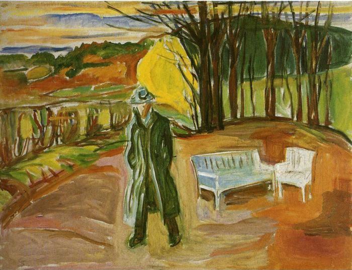 Edvard Munch. Self-Portrait in the Garden,
 Ekely.