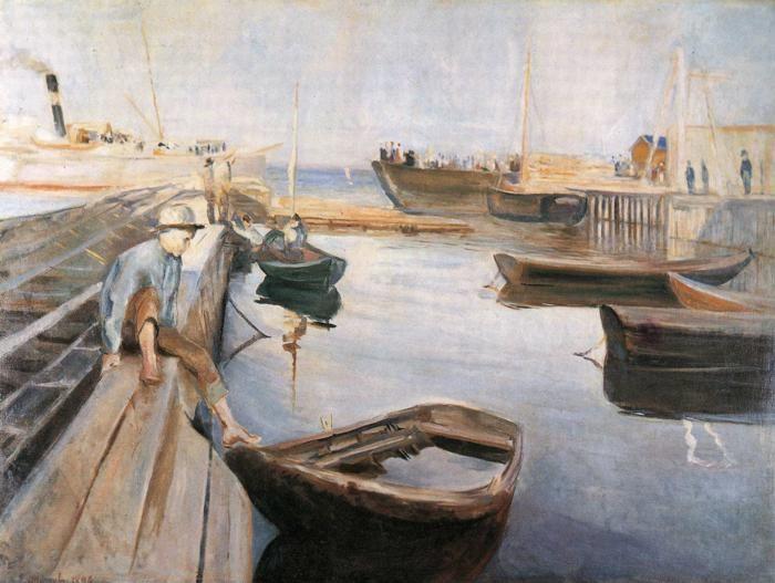 Edvard Munch. Arrival of the Mail Boat.