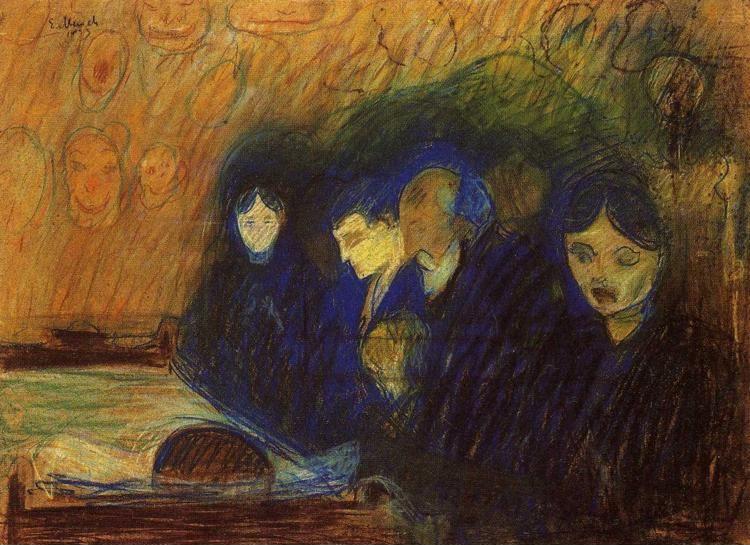 Edvard Munch. By the Deathbed (Fever).