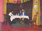 Gabriele Münter. Kandinsky and Erma
 Bossi at the Table in the Murnau House.