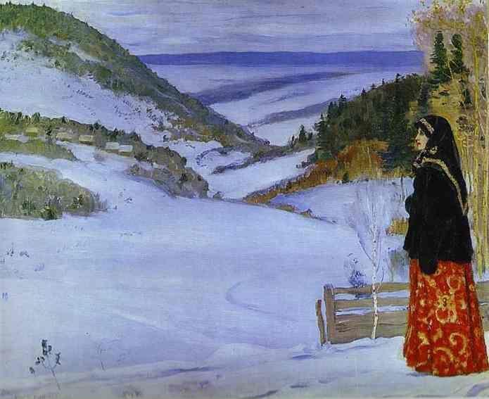 Mikhail Nesterov. Winter in Skit (skit is a small and secluded monastery).
