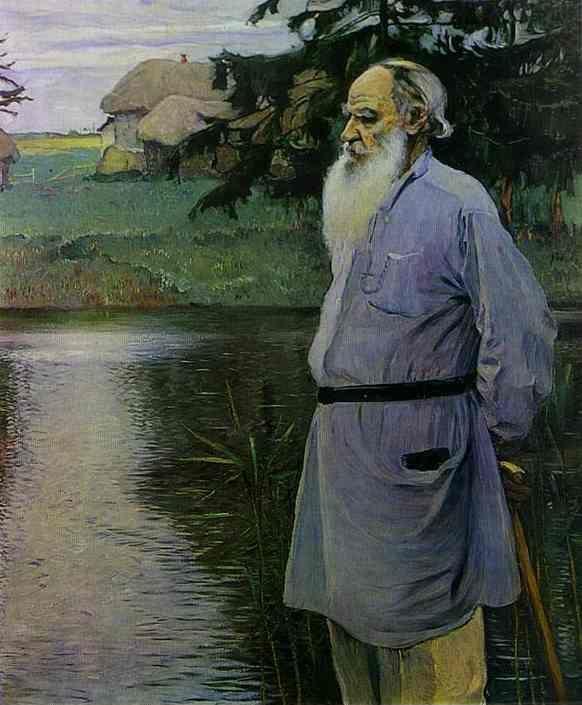 Mikhail Nesterov. Portrait of Count Leo Tolstoy.