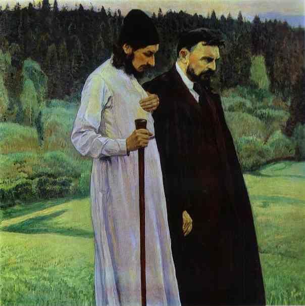 Mikhail Nesterov. Philosophers (Portrait of Pavel Florenskiy and Sergey Bulgakov).