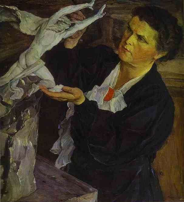 Mikhail Nesterov. Portrait of Vera Mukhina.