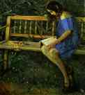 Portrait of Natasha Nesterova (On a Garden Bench).