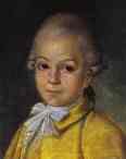 Grigory Ostrovsky. Portrait of Dmitry Cherevin at the Age of 6.