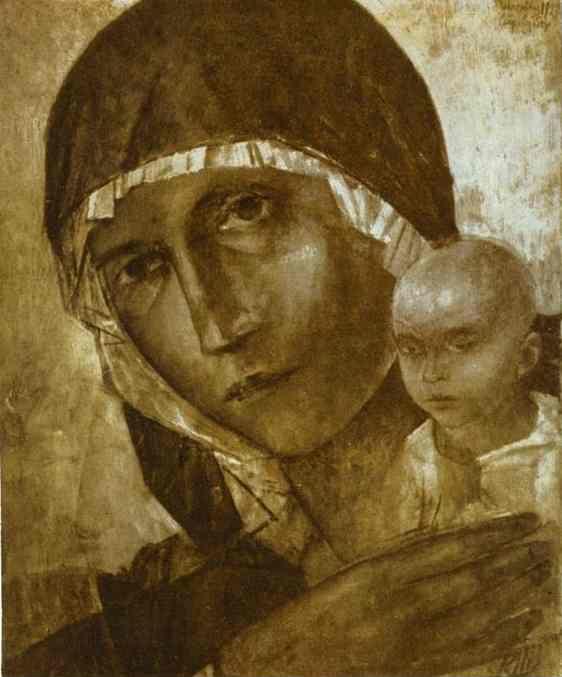 Kuzma Petrov-Vodkin. Madonna with the Child.