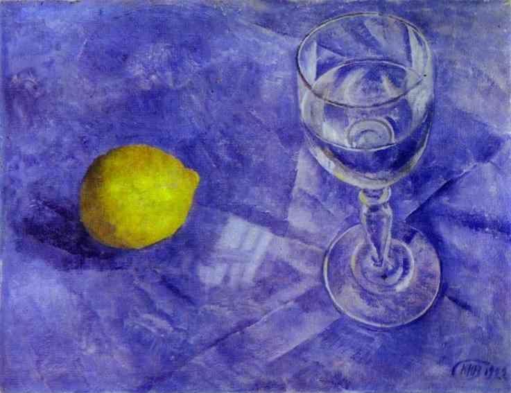 Kuzma Petrov-Vodkin. Lemon and Glass.