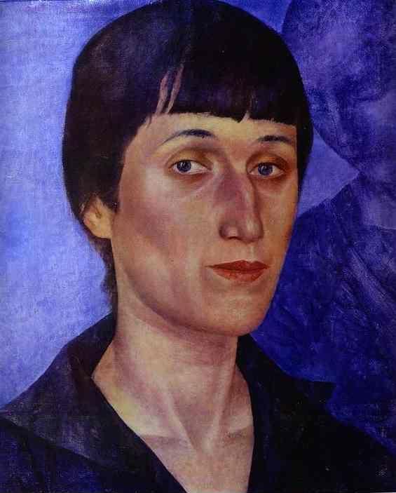 Kuzma Petrov-Vodkin. Portrait of Anna Akhmatova.