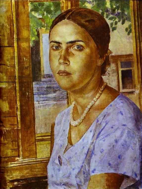 Kuzma Petrov-Vodkin. Woman by the Window.