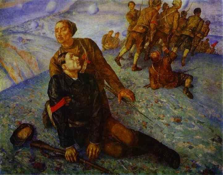 Kuzma Petrov-Vodkin. Death of Commissar.