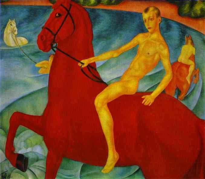 Kuzma Petrov-Vodkin. Bathing of a Red Horse.