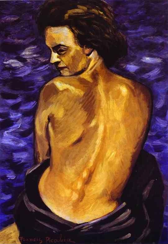 Francis Picabia. Nude from Back on a Background
 of the Sea / Nu de dos. Fond mer.
