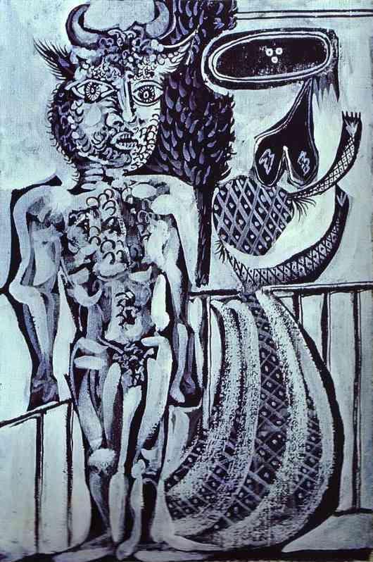 Pablo Picasso. Minotaur and His Wife.