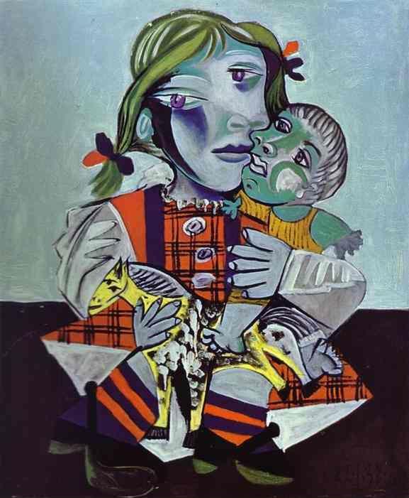 Pablo Picasso. Maya, Picasso's Daughter with  a Doll.