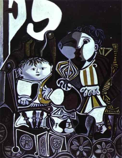 Pablo Picasso. Paloma and Claude, Children  of Picasso.