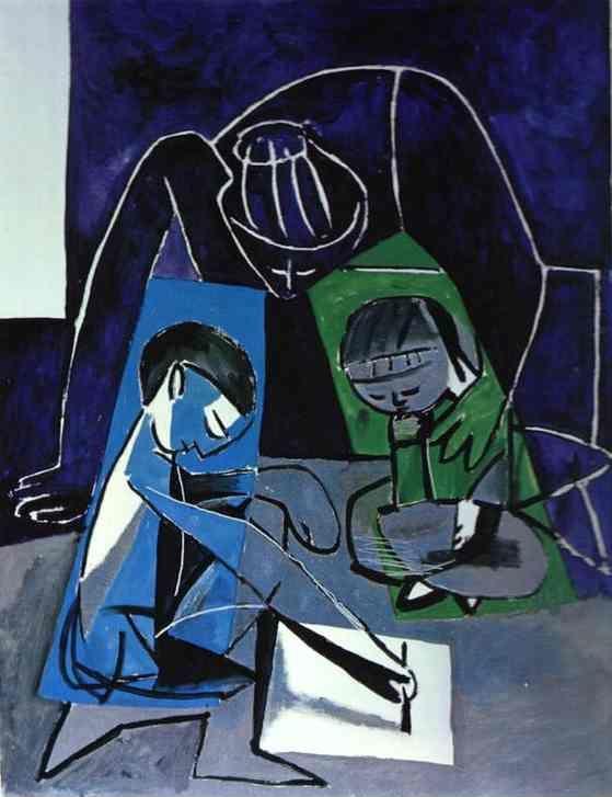 Pablo Picasso. Françoise, Claude and  Paloma.