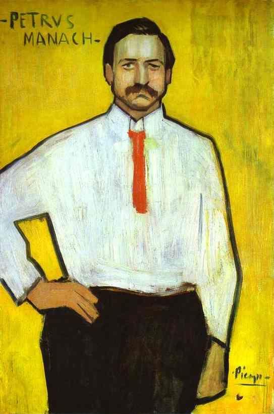 Pablo Picasso. Portrait of the Art Dealer  Pedro Manach.